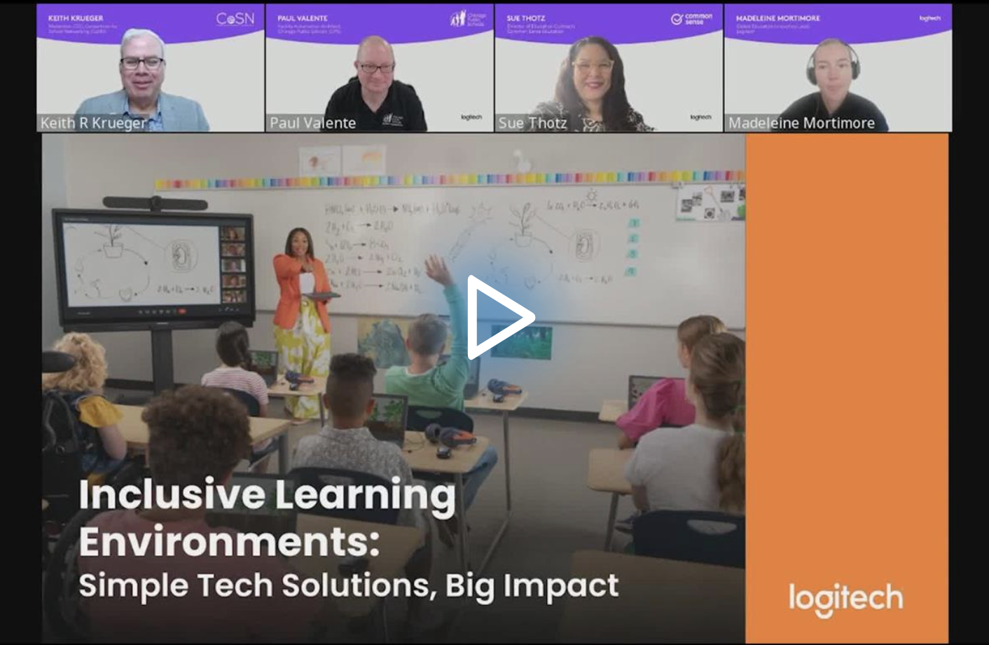 Inclusive Learning Environments: Simple Tech Solutions, Big Impact edLeader Panel recording screenshot